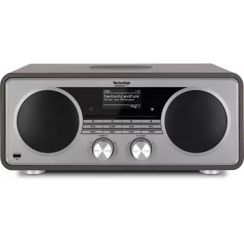 TechniSat DIGITRADIO 602 DAB+/FM/internetové rádio s Bluetooth, CD prehrávačom a Qi nabíjačkou - antracitová/strieborná