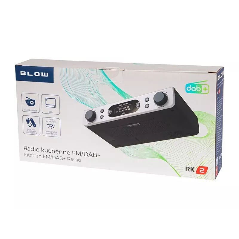 BLOW RK2 kuchynské rádio FM/DAB+ Silver