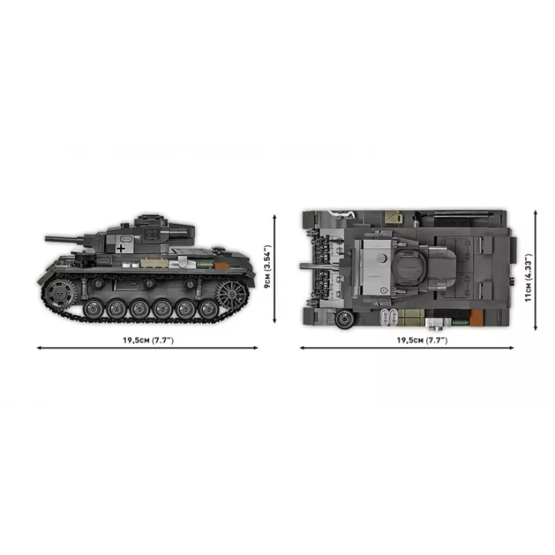 COBI 958 PCS HC WWII Panzer III Ausf. H stavebnica