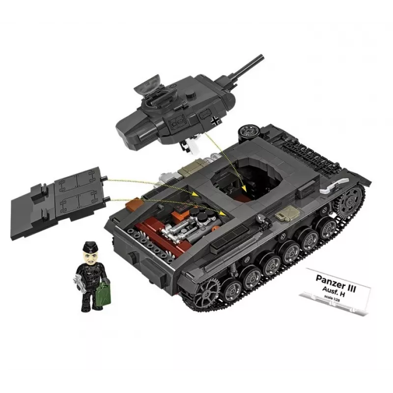 COBI 958 PCS HC WWII Panzer III Ausf. H stavebnica