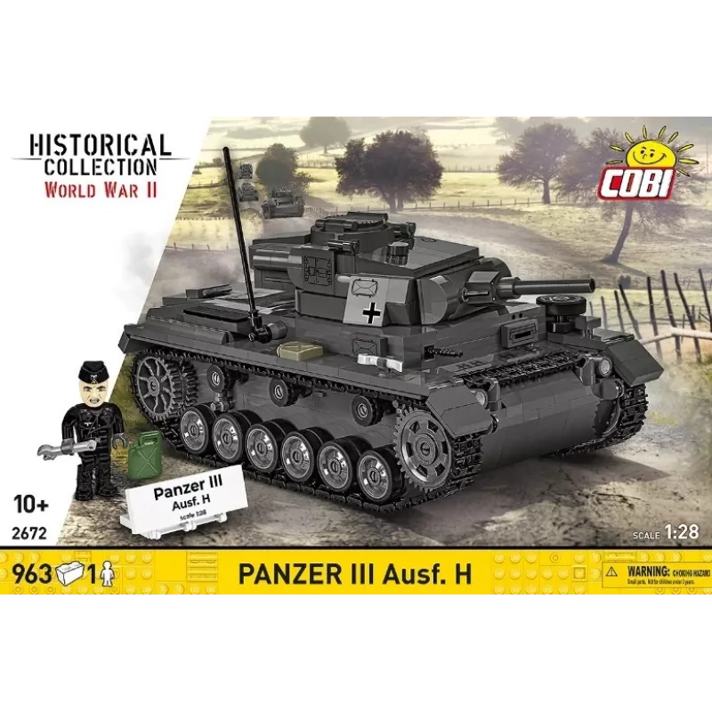 COBI 958 PCS HC WWII Panzer III Ausf. H stavebnica