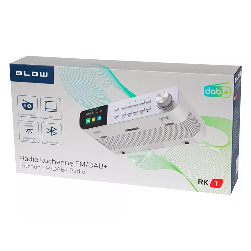 BLOW RK1 kuchynské rádio FM/DAB+ biele
