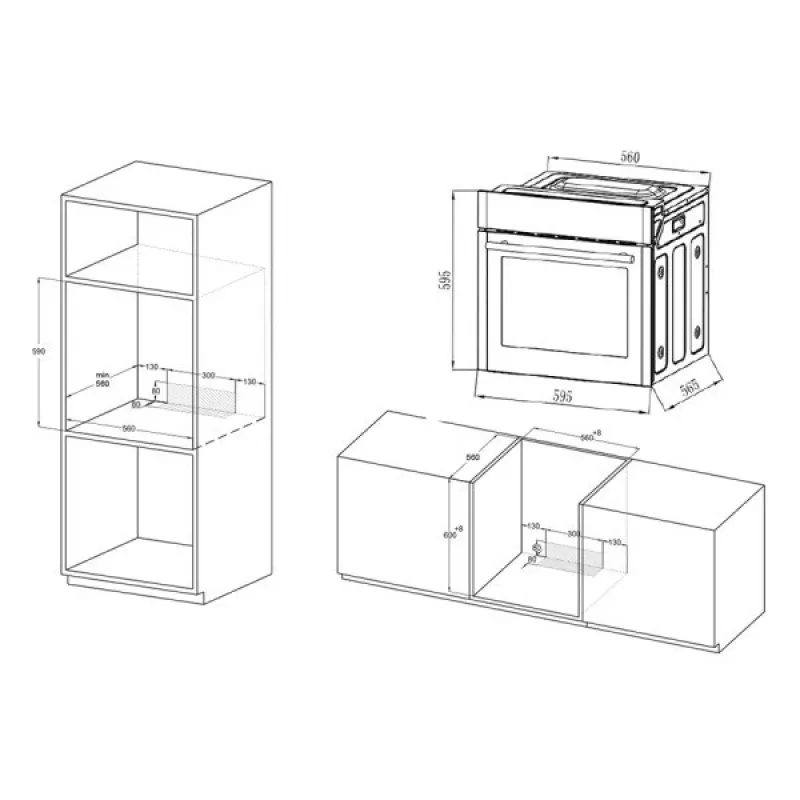MPM-63-BO-30 vstavaná elektrická rúra čierna, 67L, 9 funkcií, energetická trieda A
