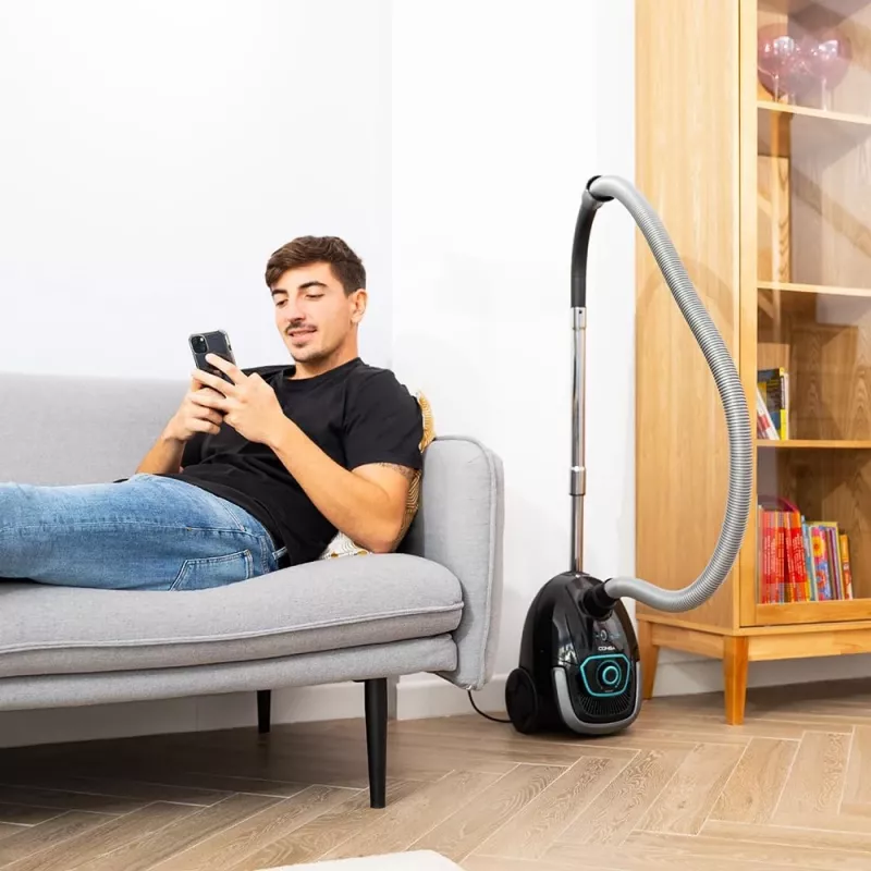 Cecotec Conga Powerbag 2500 Plus podlahový vysávač s vreckom, 850 W, kapacita prachu 2,5 L, čierny