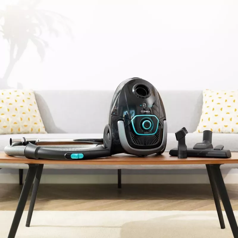 Cecotec Conga Powerbag 2500 Plus podlahový vysávač s vreckom, 850 W, kapacita prachu 2,5 L, čierny