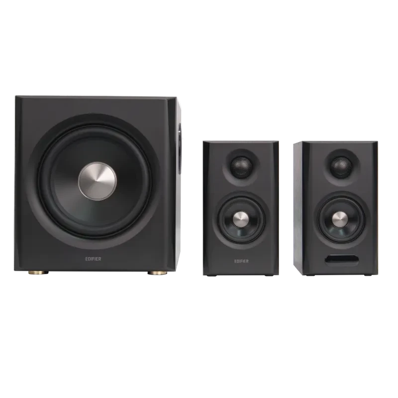 Edifier S355DB 2.1 regálový reproduktorový systém so subwooferom, orech