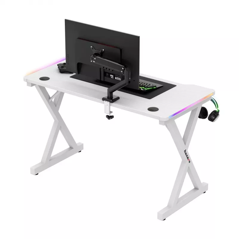 HUZARO HERO 2.3 RGB WHITE herný stôl