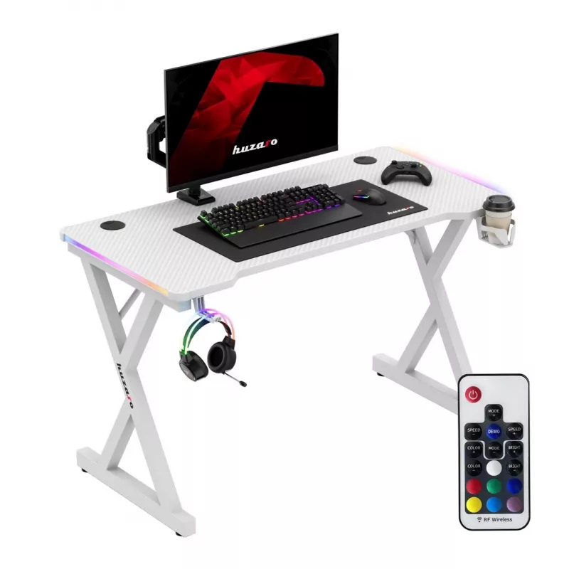 HUZARO HERO 2.3 RGB WHITE herný stôl