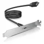 GRAUGEAR G-ETC-20G-B High-Speed USB-C port Retrofit Kit s PCI slotovou záslepkou, 0,5 m, čierna