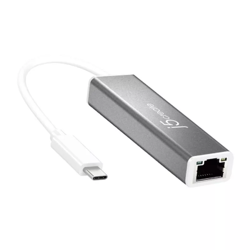 j5create USB-C na Gigabit Ethernet adaptér strieborný JCE133G-N