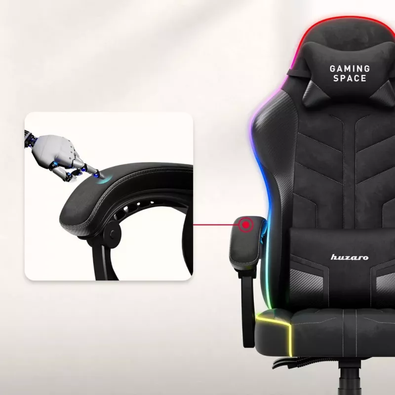 Huzaro Force 2.7 RGB Black herná stolička
