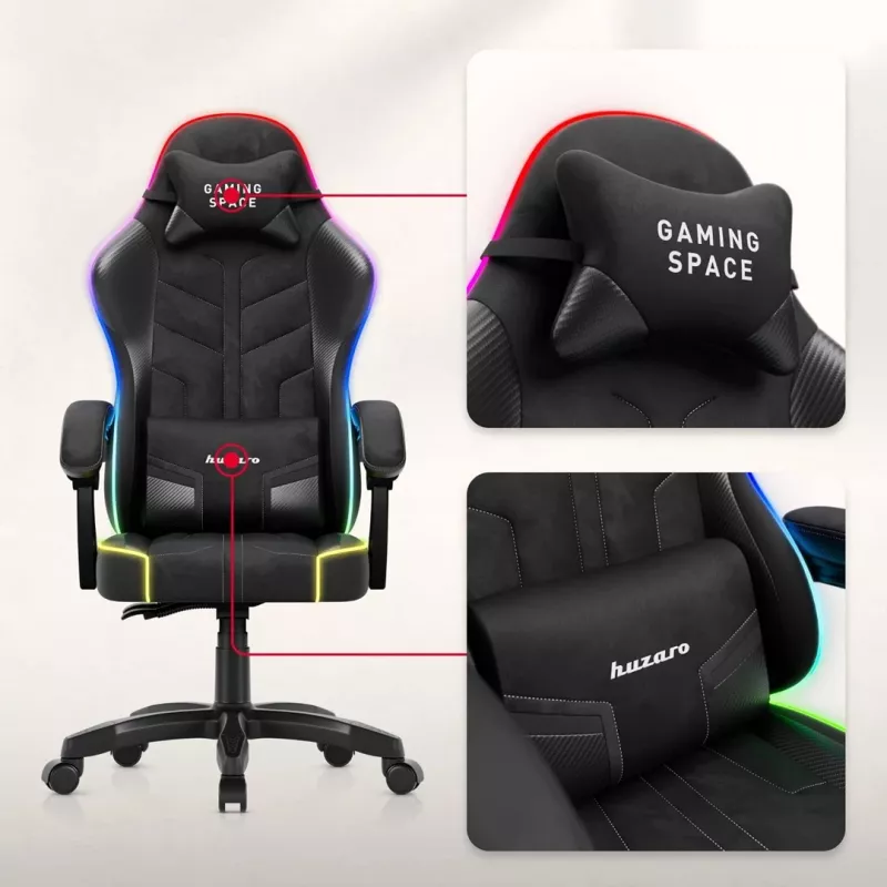 Huzaro Force 2.7 RGB Black herná stolička