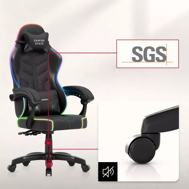 Huzaro Force 2.7 RGB Black herná stolička