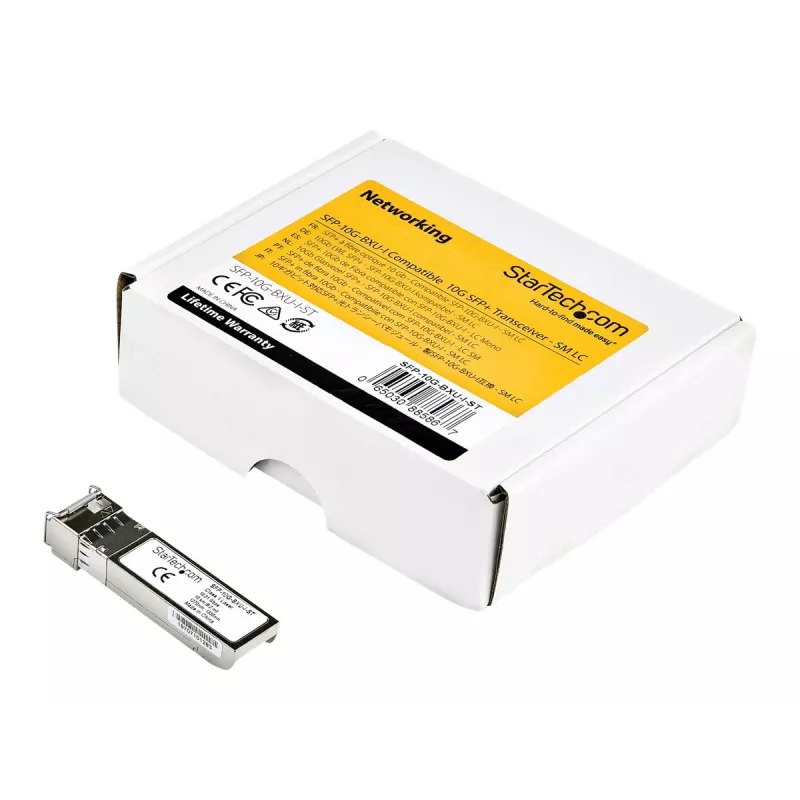 StarTech.com SFP-10G-BXU-I-ST SFP+ transceiver modul - kompatibilný s Cisco - 10 Gbit/s - 10 km - Singlemode - LC
