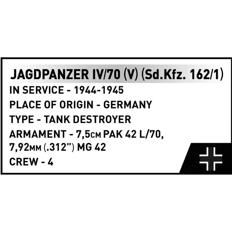 COBI KLOCKI Historical Collection Jagdpanzer IV/70 (V) (Sd.Kfz.162/1) stavebnica 1024 dielov