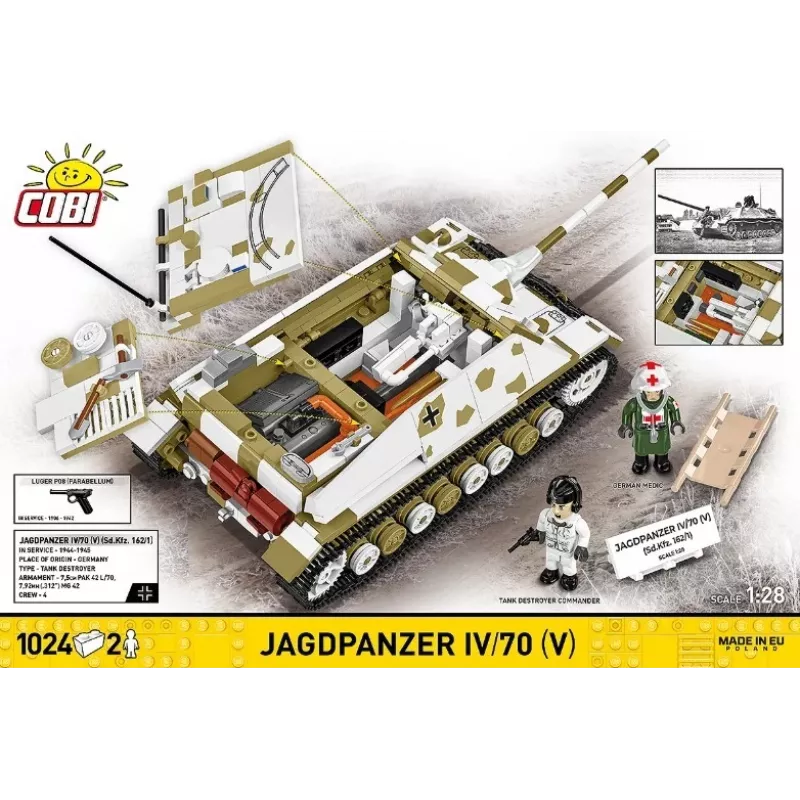 COBI KLOCKI Historical Collection Jagdpanzer IV/70 (V) (Sd.Kfz.162/1) stavebnica 1024 dielov