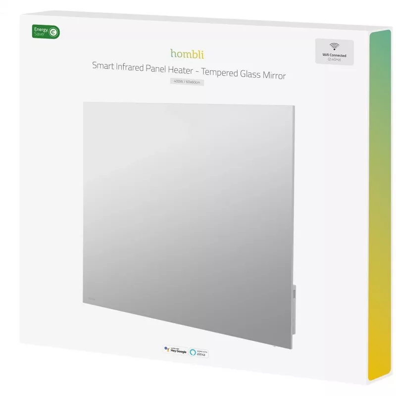 Hombli Smart Infrared Glass Heating Panel 400W zrkadlo