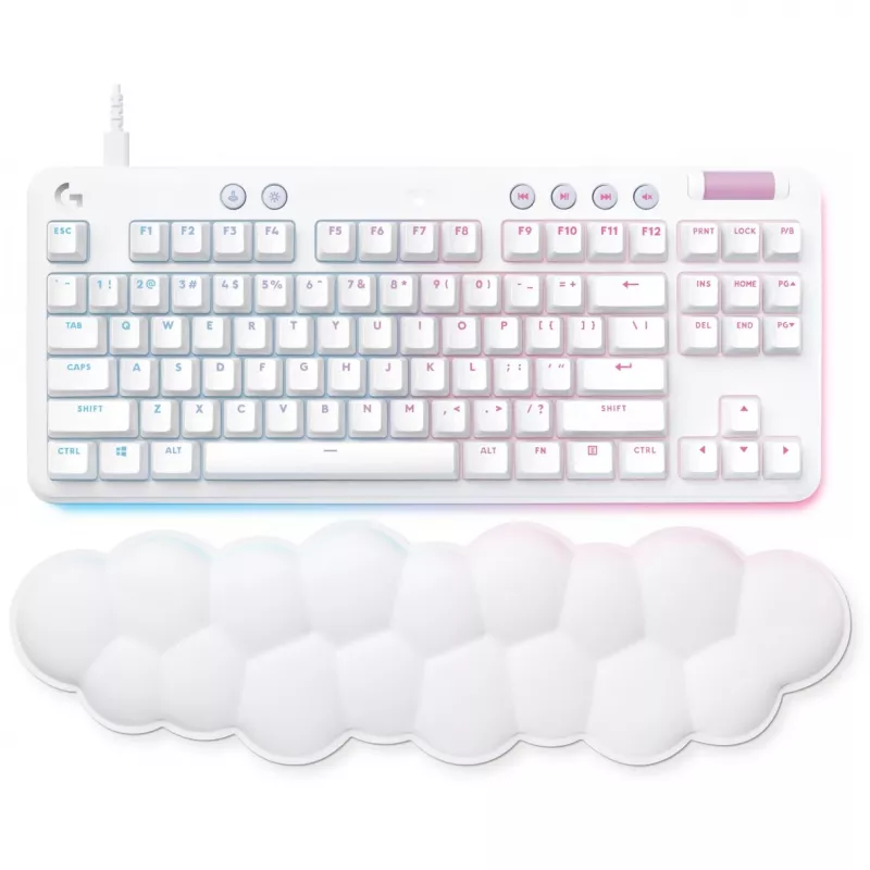 Logitech G G713 TKL mechanická herná klávesnica - White Mist (Aurora Collection)