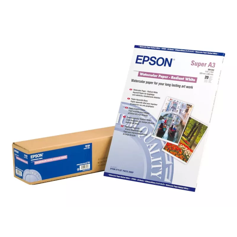 Epson WaterColor Paper Radiant White A3+ 190 g/m² 20 listov Inkjet
