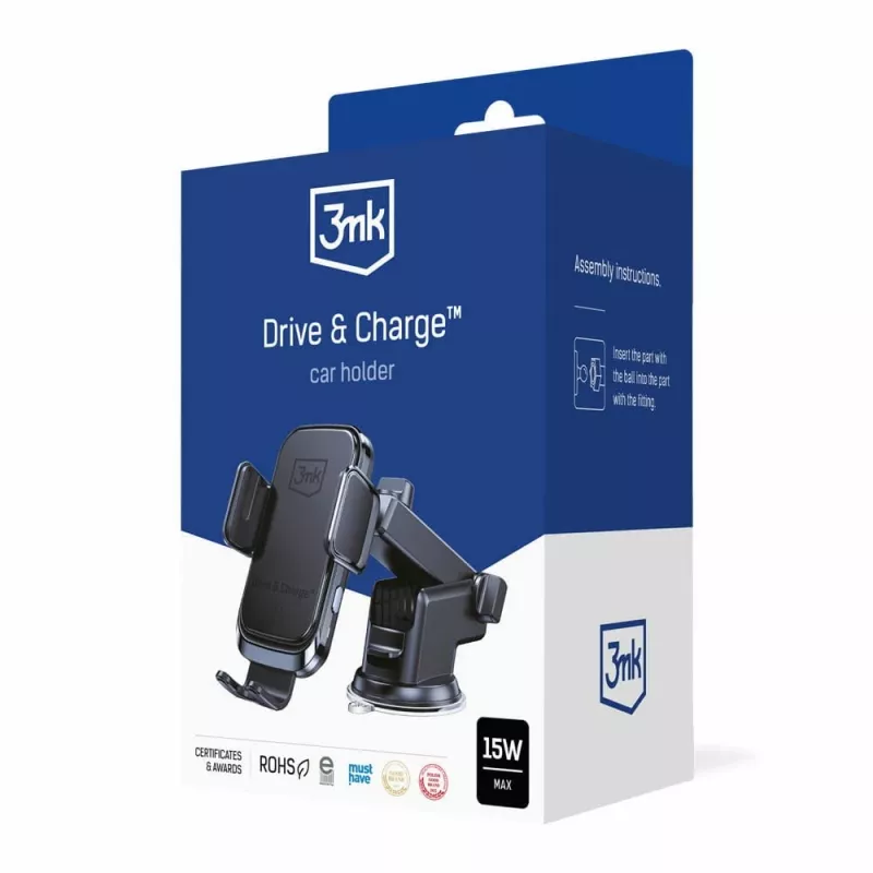 3mk Drive & Charge držiak do auta s bezdrôtovou nabíjačkou
