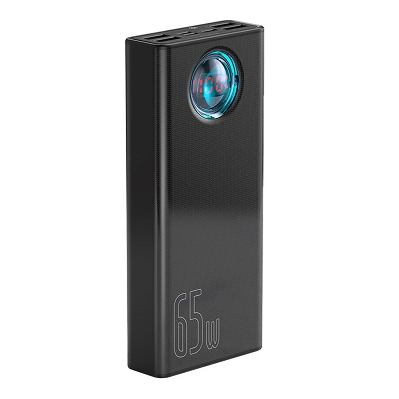 Baseus Amblight power banka 30000mAh, 4xUSB, USB-C, 65W, čierna