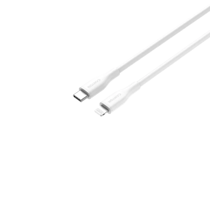 Canyon CLNM60SC10 USB-C na Lightning kábel 1m 60W MFi silikón biely