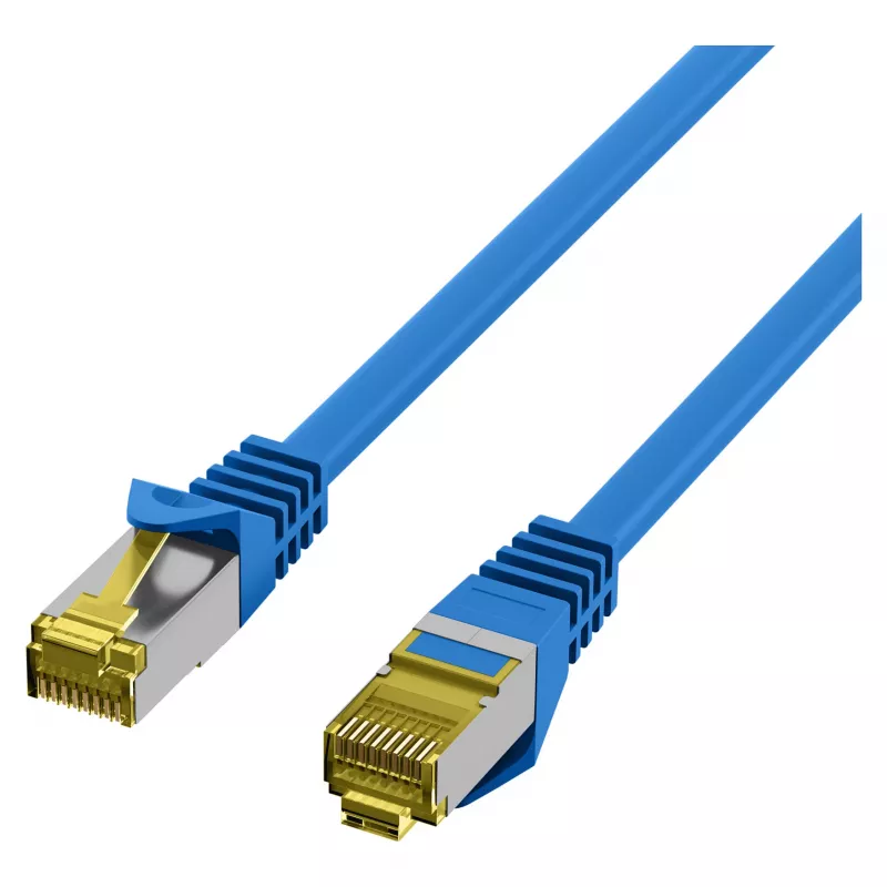 EFB RJ45 patch kábel Cat.6A S/FTP LSZH Cat.7 surový kábel modrý 0,15m