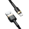 Baseus Cafule Lightning na USB-A kábel 1m čierny/zlatý