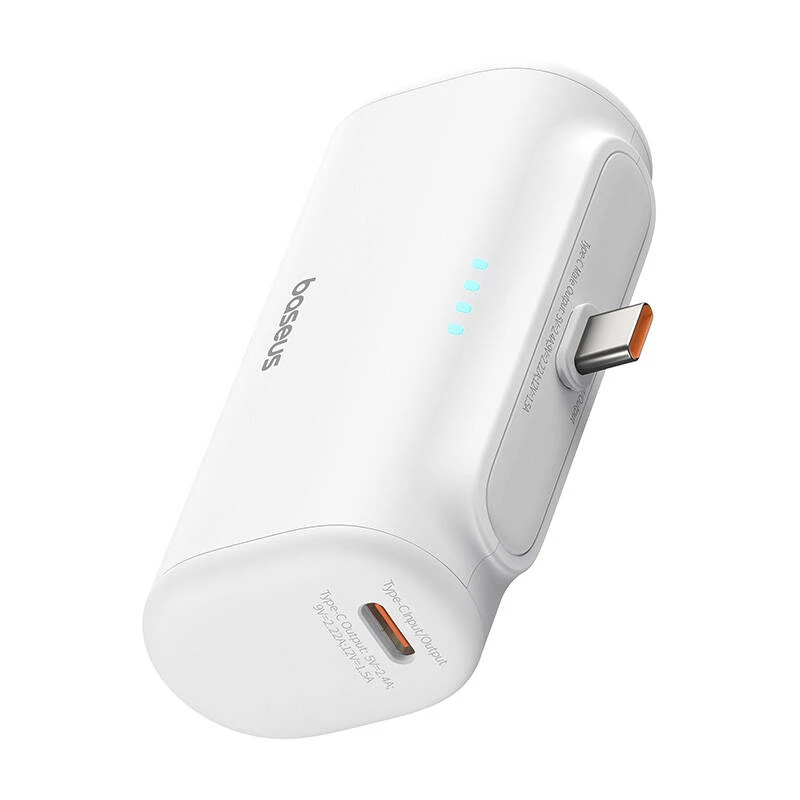 Baseus Compact 5000mAh 20W USB-C power banka biela