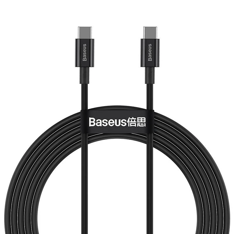 Baseus Superior USB-C na USB-C kábel 1m čierny 100W rýchle nabíjanie a synchronizácia dát