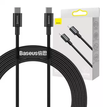 Baseus Superior USB-C na USB-C kábel 1m čierny 100W rýchle nabíjanie a synchronizácia dát