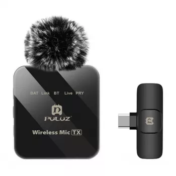 PULUZ PU648B bezdrôtový lavalier mikrofón (USB-C)
