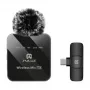 PULUZ PU648B bezdrôtový klopový mikrofón (USB-C)