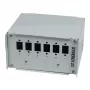 Synergy21 optický patch panel na lištu DIN, 6x LC-Duplex/SC-Simplex adaptér, bez spojok, svetlosivý (RAL 7035)