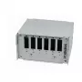 Synergy21 optický patch panel na lištu DIN, 6x SC-Duplex/LC-Quad porty, prázdny, svetlosivý (RAL 7035)