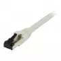 Synergy21 patch kábel RJ45, CAT8.1 2000MHz, 0,15m, sivý, S-STP (S/FTP), TPE/LSZH (SuperFlex), AWG26