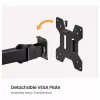 Equip držiak na dva monitory na stôl 17-32 palcov 360° otočný 10kg čierny