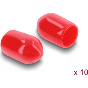 Delock prachová krytka pre SMA samica, 10 kusov, silikón, červená (60912)