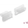Delock prachová krytka pre HDMI-A samica, 10 kusov, silikón, transparentná (87423)