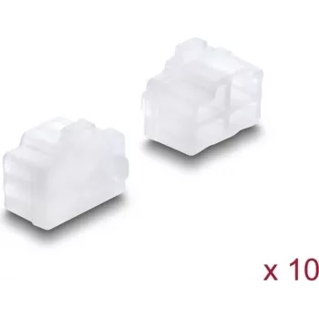 Delock prachová krytka pre RJ45 samica 10 kusov silikón transparentná (87493)