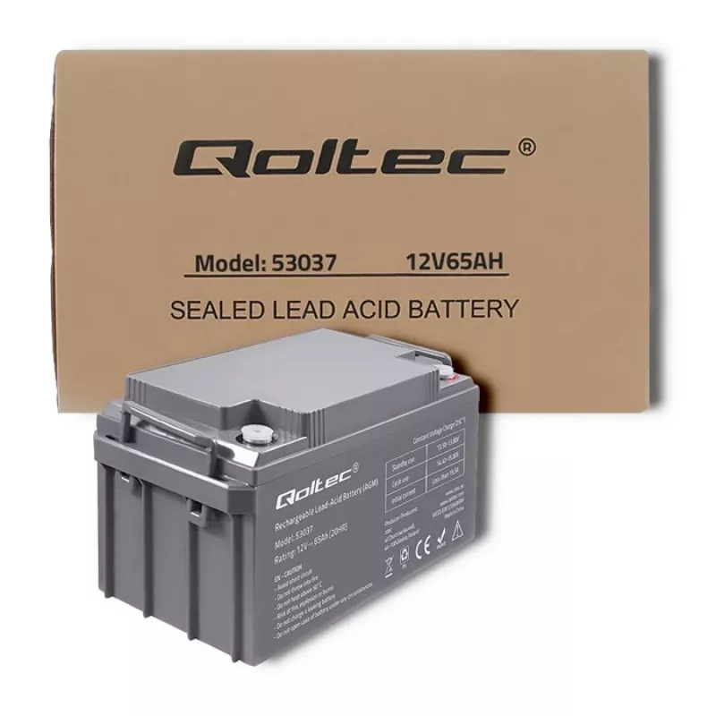 Qoltec 53037 AGM batéria 12V 65Ah max 780A