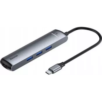 Baseus 7-in-1 USB-C hub adaptér s 2x USB 3.0, HDMI, USB-C PD 100W, SD/TF čítačka kariet - Space Grey