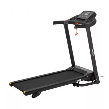 REBEL ACTIVE RBA-1001 skladací elektrický bežiaci pás s LCD displejom, 12 programov, 12 km/h, strieborná/čierna