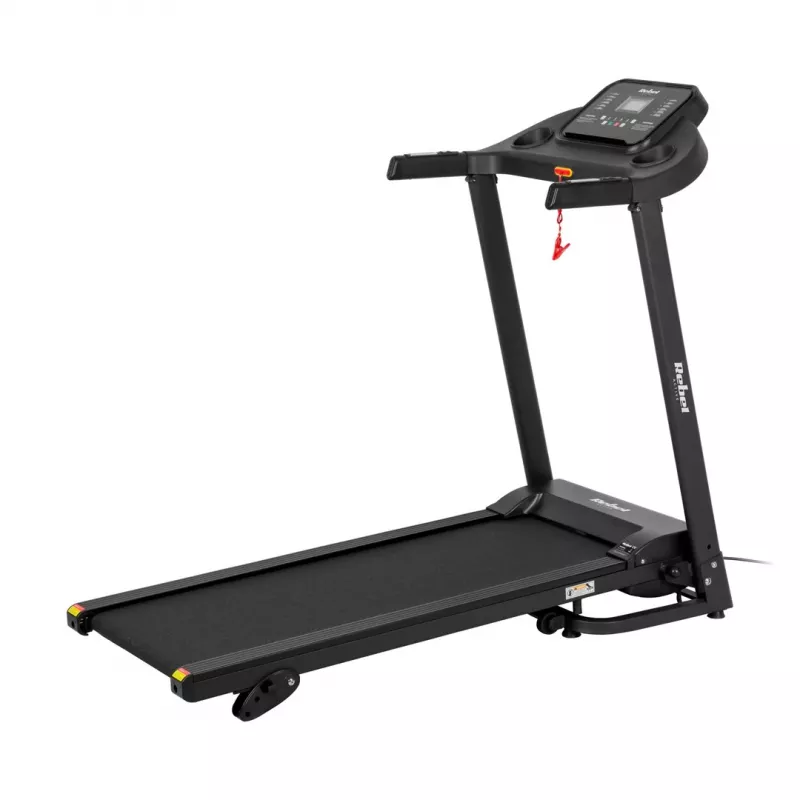 REBEL ACTIVE RBA-1001 skladací elektrický bežiaci pás s LCD displejom, 12 programov, 12 km/h, strieborná/čierna
