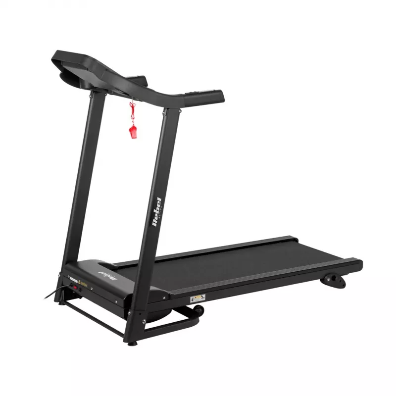 REBEL ACTIVE RBA-1001 skladací elektrický bežiaci pás s LCD displejom, 12 programov, 12 km/h, strieborná/čierna