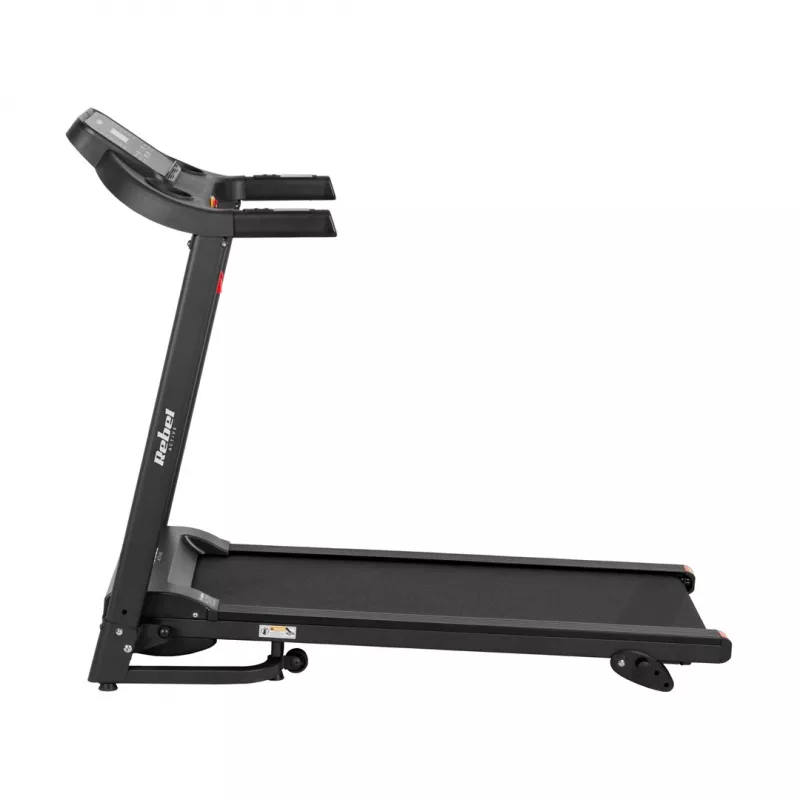 REBEL ACTIVE RBA-1001 skladací elektrický bežiaci pás s LCD displejom, 12 programov, 12 km/h, strieborná/čierna