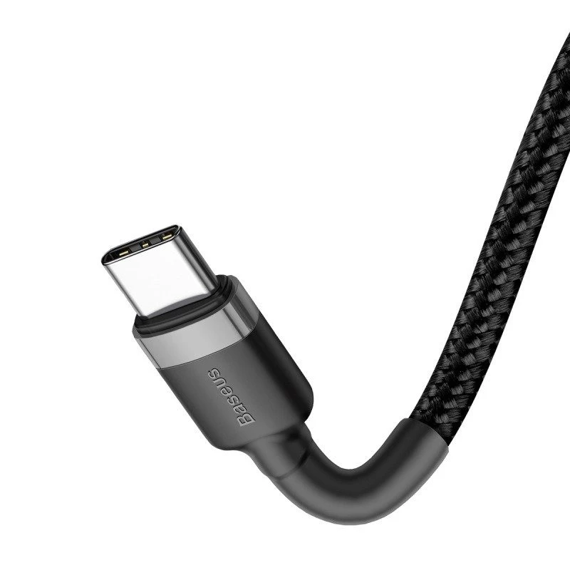 Baseus Cafule USB-C na USB-C kábel PD 2.0 QC 3.0 60W 1m (čierna/sivá)