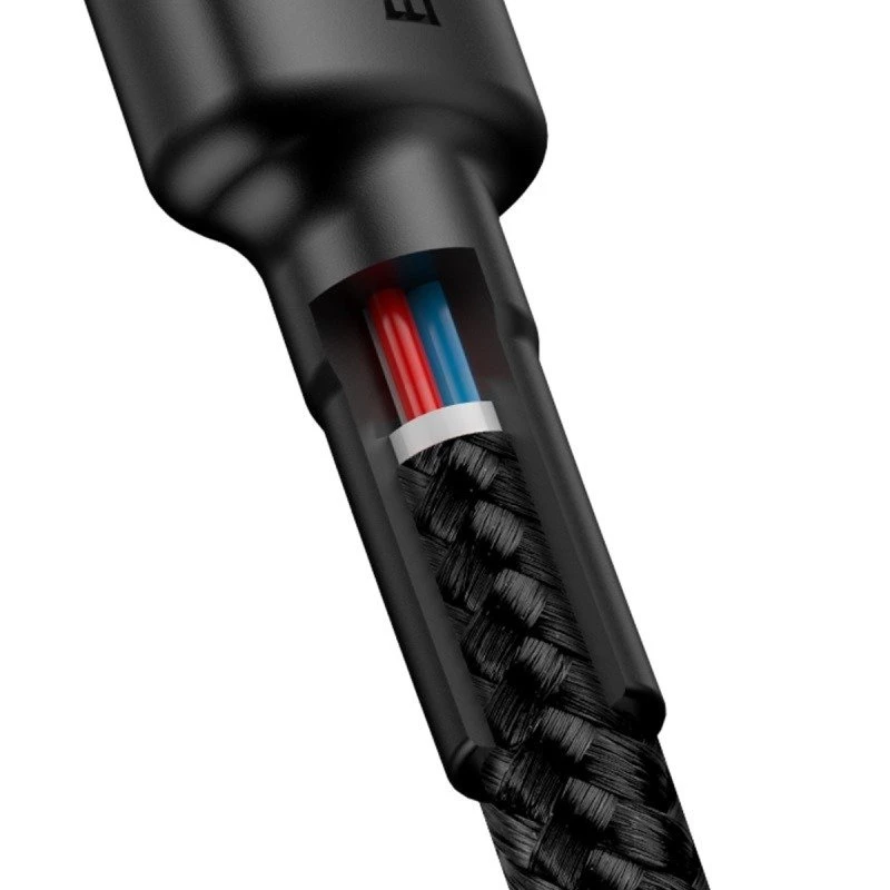 Baseus Cafule USB-C na USB-C kábel PD 2.0 QC 3.0 60W 1m (čierna/sivá)