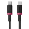 Baseus Dura Type-C na Type-C 100 W rýchlonabíjací kábel 2 m čierna, červená