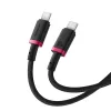 Baseus Dura Type-C na Type-C 100 W rýchlonabíjací kábel 2 m čierna, červená